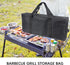 BBQ Tools Carry Bag,Large Capacity Oxford Grill Tool Carry Bag, Waterproof Outdoor BBQ Grill Accessories Bag for Picnic Cooking Camping Trip (Blac...