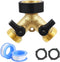 Heavy Duty Garden Faucet Splitter Hose Splitter with Shut-Off Valves Garden Hose Splitter Y Splitter Connect Faucet for Outdoor Garden Irrigation ...