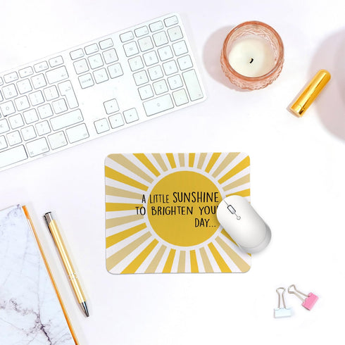 Mid Century Modern Square Mouse Pad?Sun Sunrise Sunset Sunshine Mousepad,Abstract Minimalist Mousepad for Computers?Laptop?Office & Home,9.5x7.9 i...