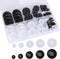 100 Pcs Premium Mixed Resin Sewing Buttons, kidoom Eco-Friendly 4-Hole Craft Buttons, 5 Sizes of Black Buttons Suitable for Sewing, DIY and Holida...