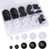 100 Pcs Premium Mixed Resin Sewing Buttons, kidoom Eco-Friendly 4-Hole Craft Buttons, 5 Sizes of Black Buttons Suitable for Sewing, DIY and Holida...