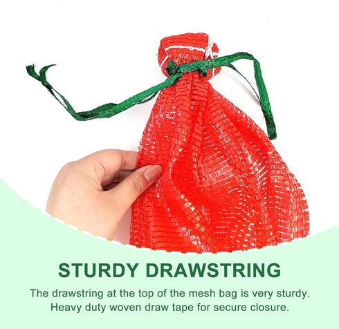 20 Pack Extra Large Mesh Storage Produce Bags Reusable Vegetable Storage Bags, 20 lbs Capacity Mesh Produce Bags Onion Storage Washable Net Bags F...