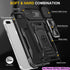 LMDAMZ Heavy Duty Case for Apple iPhone 7 Plus/8 Plus, Military Grade Dual Layer Hybrid Cushioning Rubber Bumper Protector with Slide Camera Prote...