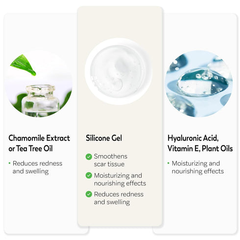 100% Silicone Scar Gel Scar Cream - Advanced Scar Gel for Surgical Scars, C-Section, Stretch Marks, Acne, Injury, Burns, Keloids, Old and New Scar...