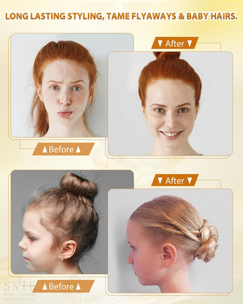 Hair Wax Stick, 3PCS-Wax Stick For Hair Slick Stick, Slick Back Stick Hair Stick Wax Edge Frizz No-white Chips & No-Residue & No-Greasy & Easy to ...