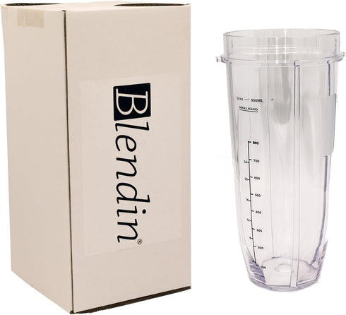 Blendin Replacement Cup Jar, Compatible with Nutri Ninja Auto-iQ 1000W and Duo Blenders (32 Ounce Cup)...