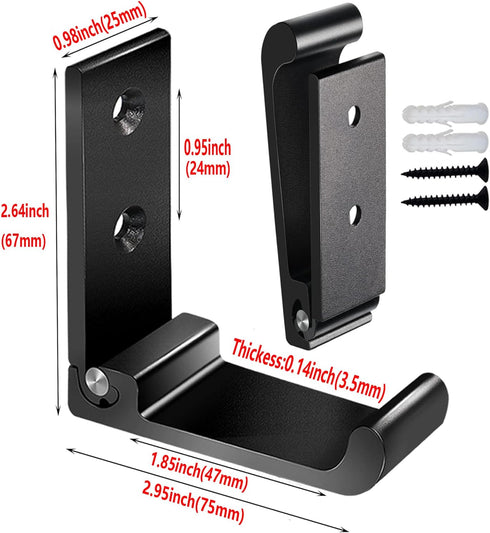 AFKSMILE 5Pcs Versatile Coats Hooks Set - Hooks for Towels, Bags, Hats, Headphones & More, Heavy Duty, Wall Mounted, Space-Saving Design for Home ...