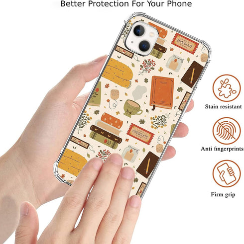 Book Lover Phone Case Compatible with iPhone 15?Cute Book Phone Case for iPhone 15 for Women Men, Cool Trendy Design TPU Bumper Protective Cover C...