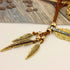 Brown Women Girls Antique Vintage Time Necklace Sweater Chain Pendant Feather Pendant Necklace Brown and Gold...