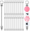 20 Pcs Beadable Keychain Bar Silver Metal Keychain Making Supplies Beaded Keychain Bars for Beads Bulk Jewelry Making Charms Accessories Pendant D...