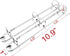 2Pack Letter Size 3 D-Rings Binder Mechanism without Trigger, 11 inch Sheet Size, No Boosters (25mm(1 inch base width))...