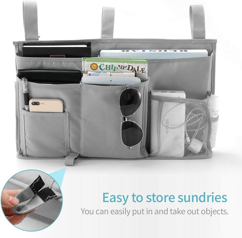 Bseash Bunk Bed Organizer, Bedside Caddy Hanging Bed Organizer Storage Bag 8 Pockets, for College Dorm Rooms Bed, Hospital Bed, Baby Bed Rails, 60...