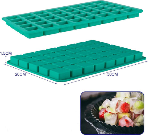 Silicone Caramel Candy Molds, 2 Pack 40-Cavity Square Hard Candy Mold for Chocolate Truffles Gummy Jelly Truffles Pralines Caramels, Ice Cube Tray...
