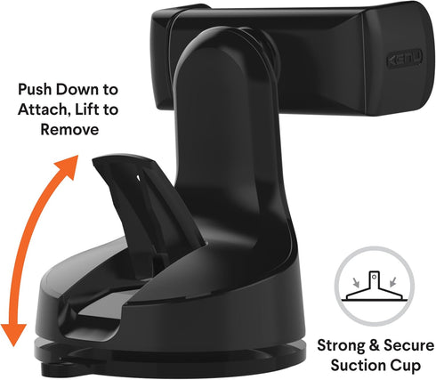 Kenu Airbase Pro Car Phone Mount for Dashboard and Windshield - Desk Phone Stand - 360 Degree Rotation - Grips Expand to 3.6 Inches - Elegant Desi...