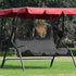 Swing Seat Cover, 3-Seat Waterproof Outdoor Patio Swing Hammock Cushion Cover,Hammock Replacement Cover for Three-seat Swing (Gray/Black/Blue/Red,...