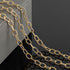 YOUBEIYEE 16.4 Feet Gold Plated Chain for Jewelry Making Embossed Oval Link Chain Lightweight Aluminum Necklace Bracelet Chain for Men and Women D...