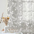 XTMYI Light Grey Small Window Curtain Panels for Bathroom,Grommet Leaf Striped Pattern Design Sheer Half Short Curtains for Bedroom Kitchen Set,Gr...