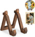 Plate Display Stand, 6 Inch Plate Holder for Displaying, Decorative Picture Frame Dish Photo Plaque Platter Wood Stand...