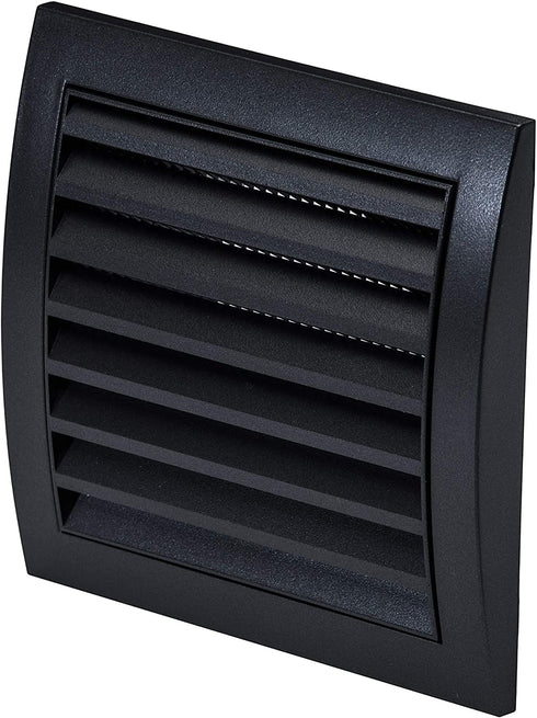 Vent Systems 4'' Inch Anthracite Pack of 2 Louvered Air Vent Covers and Bathroom Exhaust Vents, Dryer Vent Cover Keeps Out Insects, Birds and Rode...