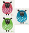 3-Pack Earth-Friendly Swedish Dishcloth/Reusable Sponge Cloth Eco Sponge MODERN SHEEP (3 Pk: Bright Green + Red/Purple + Petrol)...