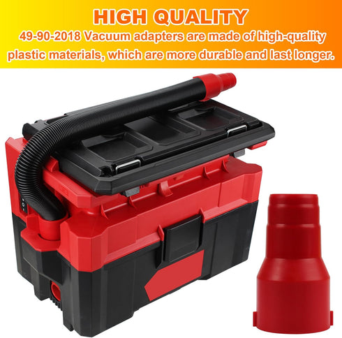 Vacuum Cleaner Dust vacuum hose Adapter 49-90-2018 Fits for Milwaukee 0970-20 & 0880-20 Wet/Dry Vacuum Collector Hose Diameter 1 1/4 in-1 pcs...
