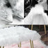 White and Black Faux Fur Ribbon - Ideal for Crafts and DIY Projects - Faux Fur Fabric by The Yard - Suitable for Gnomes Beard Hair Cosplay Costume...