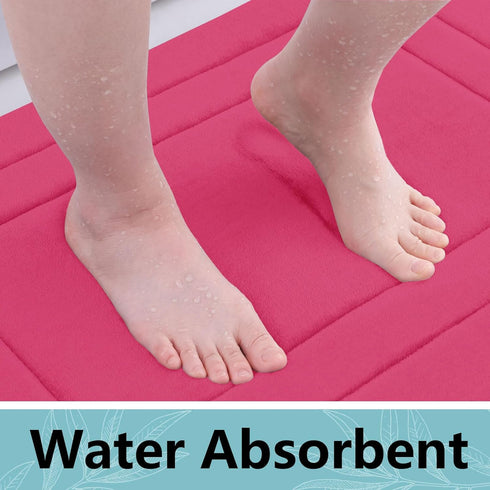 Arotive Memory Foam Bathroom Rug Mat 24x16, Ultra Soft and Absorbent Bath Mat, Machine Wash Dry, Comfortable Bath Rug Carpet for Bathroom Floor, T...
