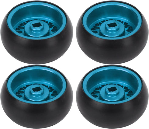 4PCS RC Car Drift Wheel Hub Tire Aluminum Alloy Tyres Rubber Tire RC Car Upgrade Parts for WLtoys K989 1/28 RC (Blue)...