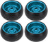 4PCS RC Car Drift Wheel Hub Tire Aluminum Alloy Tyres Rubber Tire RC Car Upgrade Parts for WLtoys K989 1/28 RC (Blue)...