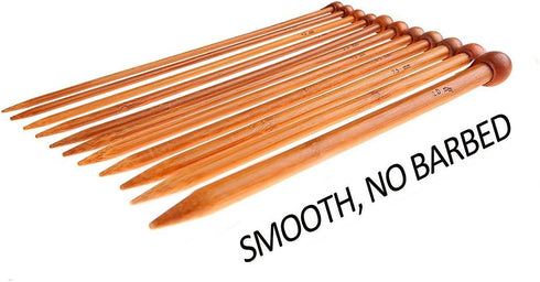 Bamboo Knitting Needles Set Knitting Needle Case Kits for Beginners Wooden Wood...