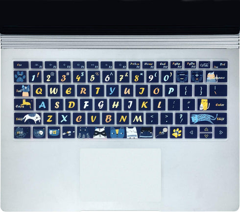 Sanfulin Keyboard Cover Skin for Microsoft Surface Laptop 3 13.5''&15'' and Surface Book 3 13.5''&15'',Silicon Keyboard Protector with Big Letter ...