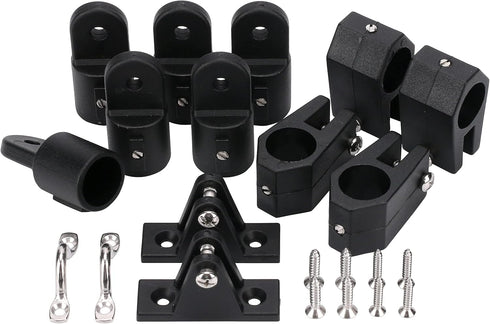 Boat Bimini Top 7/8 Inch Hardware,Marine 3 Bow Bimini Top Nylon Fittings,Awning Hardware 12 Set Accessories,Include 4 Pcs Boat Jaw Slide,6 Pcs Eye...