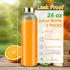 Zukro Glass Juice Bottles with Lids for Juicing 24 oz, Reusable Clear Glass Water Bottles with Stainless Steel Airtight Cap for Refrigerator, 100%...