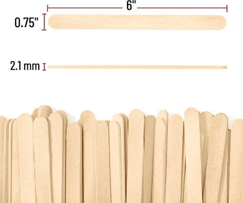 Mr. Pen Jumbo Wooden Craft Sticks, 100 Pack, 5.75 inch, Ideal for Crafts and Waxing...