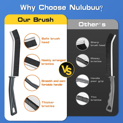 3 Pcs Crevice Cleaning Brush, Hard Bristle Brush for Cleaning, Multifunctional Gap Cleaning Brush Tool, All-Around Cleaner Gap Brush for Kitchen, ...