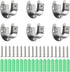 Closet Rod Bracket 6 Pack Stainless Steel Closet Rod Holders with Screws, Heavy Duty Closet Rod End Support for Wardrobe Curtain Shower, Silver U-...
