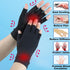 2 Pairs Copper Arthritis Gloves for Carpal Tunnel Pain Relief, Compression Gloves to Alleviate Hand Pain,Swelling,Fingerless Typing Gloves for Rhe...