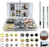 12.5MM Snap Fasteners Kit Brass Materia with Sharp Hole Punch Cutter and Standard Install Tool?Practice Operations Webbing ?for Clothes?Jackets?Je...