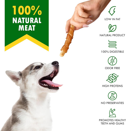 Biscuits Sticks Dog Treats Chicken Wrapped Human Grade Meat - Natural Dried Snacks Rawhide - Free & Grain Free Long Lasting Chews for Large & Smal...