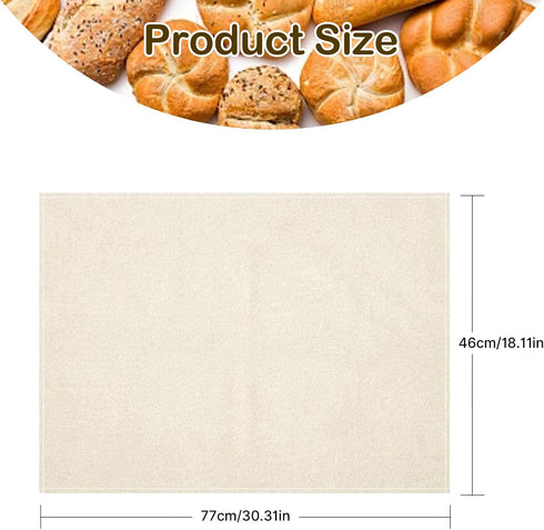 3PCS Proofing Cloth for Bread Baking 17x29 Inches Linen Bread Towel Pastry Cloth for Rolling Dough Flour Sack Towels for Bread Proofing...