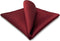 S&W SHLAX&WING Solid Color Red Burgundy Wedding Silk Matching Pocket Square Large...