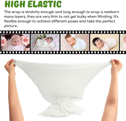 Sunmig Newborn Baby Stretch Wrap Photo Props Wrap-Baby Photography Props (Off-white)...