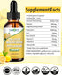 Calcium Magnesium Potassium Supplement Liquid,400mg Magnesium Glycinate,600mg Calcium Magnesium Drop Supplement with Vitamin D and Zinc (60ml/Lemo...