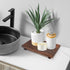 Renawe Farmhouse Bathroom Counter Tray Wood Display Pedesta Stand Kitchen Countertop Trays Decorative Wooden Riser Dish Soap Dispenser Holder for ...
