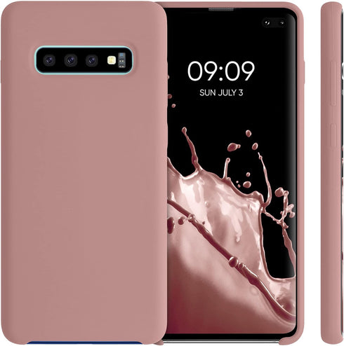 kwmobile Case Compatible with Samsung Galaxy S10 Plus / S10+ Case - TPU Silicone Phone Cover with Soft Finish - Winter Rose...