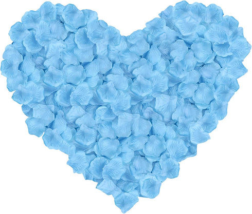 1000 Pcs Artificial Silk Rose Petals Decoration Wedding Party Color Light Blue...