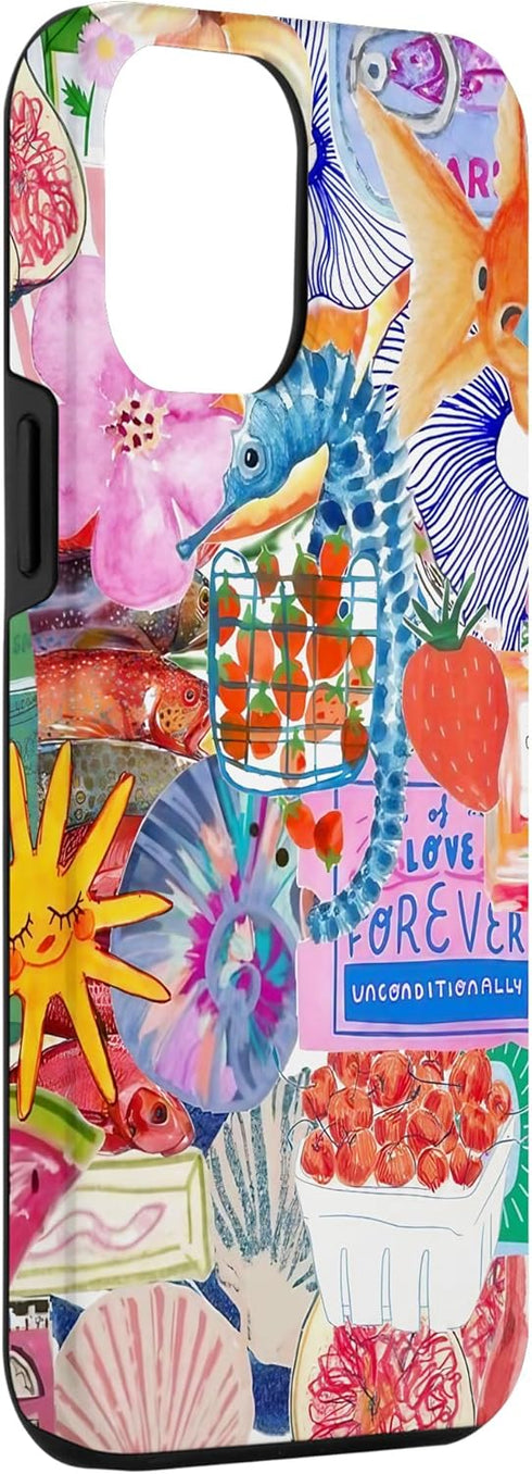 iPhone 14 Plus Italian Summer Mosaic European Preppy Collage Case...