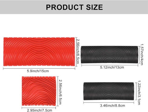 Rubber Empaistic Wood Grain Graining Pattern DIY Grain Painting Tool Wood Graining Painting Tool Wood Texture Graining Tool Household Wall Art Pai...