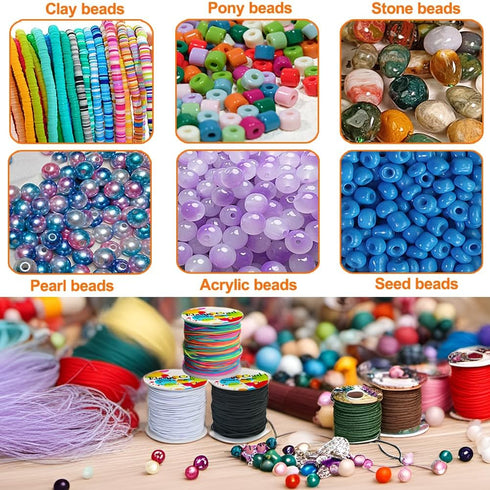 Ewparts 1mm Elastic String for Bracelets Elastic Cord for Jewelry Making Elastic String for Pony Beads Stretchy Beading String for Bracelet 3 Roll...