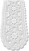 KEPSWET Cotton Floral Oval Handmade Crochet Lace Table Runner White (12x48 inch)...
